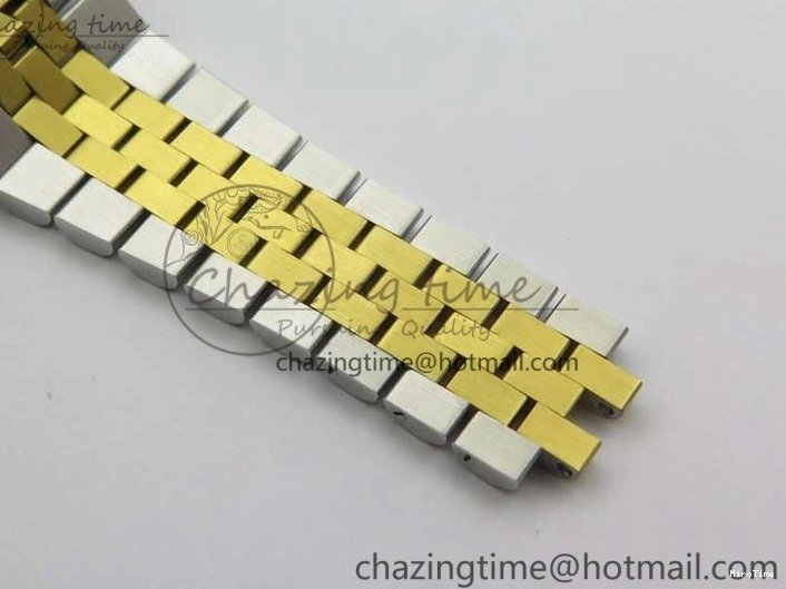 MiroTime 0519 DateJust 41 SS YG 126333 Fluted Bezel DJF Best Edition 904L Steel Gray Dial Green Roman Markers on Jubilee Bracelet A Seasonal 3194